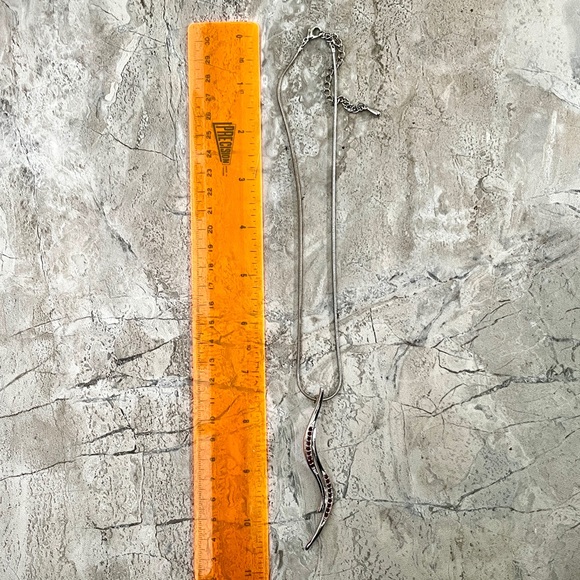 Abstract silver Necklace - Picture 2 of 3